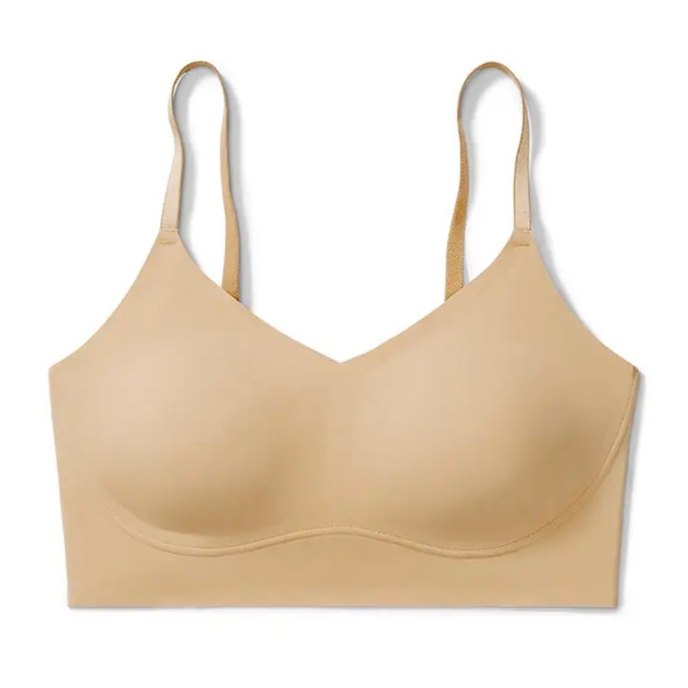 EUC - True & Co. True Body Lift Triangle Adjustable Strap Full Bra - Nude